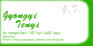 gyongyi tenyi business card